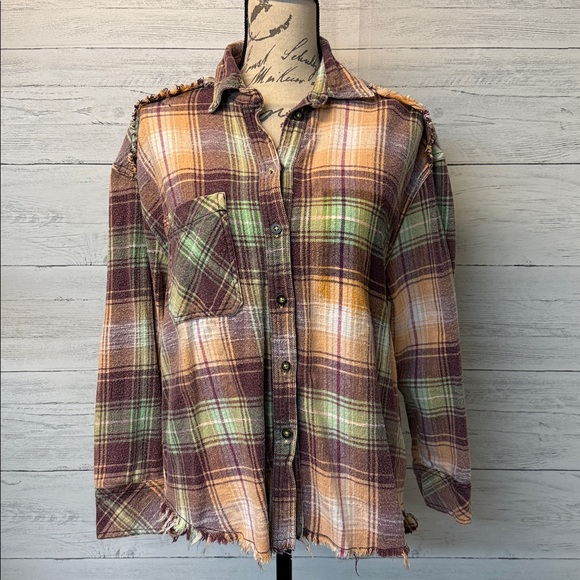 BDG Robbie Plaid Flannel Button-Up Shirt - Picture 4 of 7